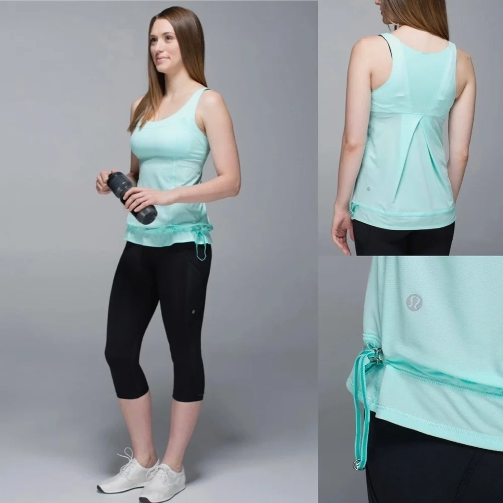 Lululemon Run: Ta Ta‎ TopperAquamarine Women's Size 6